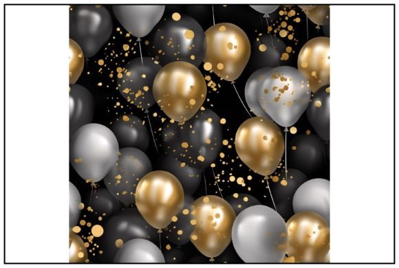 Download Golden Luxury Balloons Seamless Pattern - Luxury balloons Collection