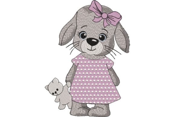Download Baby Bunny Girl with Toy Cat - Bunny girl Collection