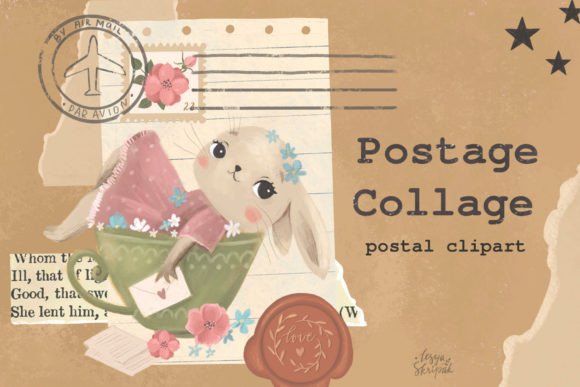 Download Postage Elements. Collage Elements. - Collage elements Collection