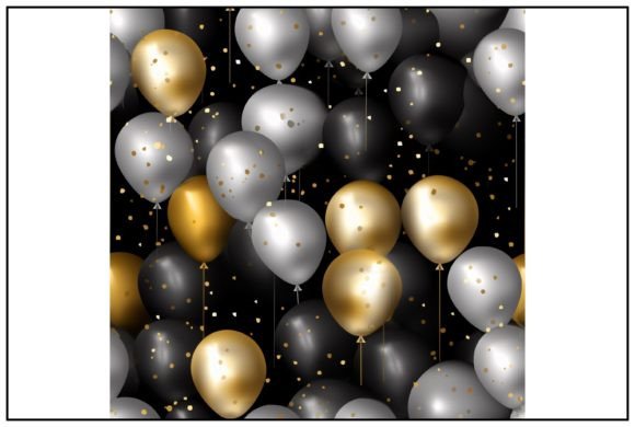 Download Golden Luxury Balloons Seamless Pattern - Luxury balloons Collection