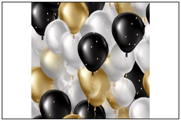 Download Golden Luxury Balloons Seamless Pattern - Luxury balloons Collection