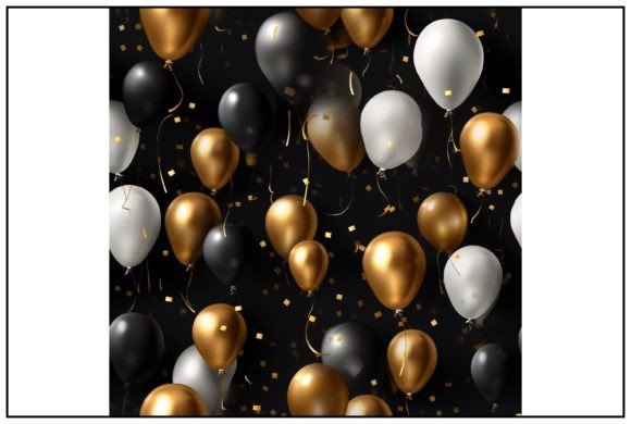 Download Golden Luxury Balloons Seamless Pattern - Luxury balloons Collection