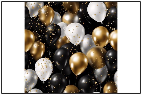 Download Golden Luxury Balloons Seamless Pattern - Luxury balloons Collection