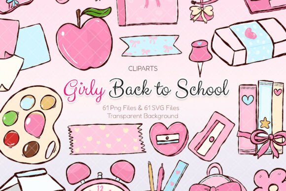 Download Girly Back to School Clipart - Girly Collection