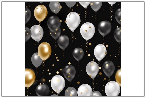 Download Golden Luxury Balloons Seamless Pattern - Luxury balloons Collection