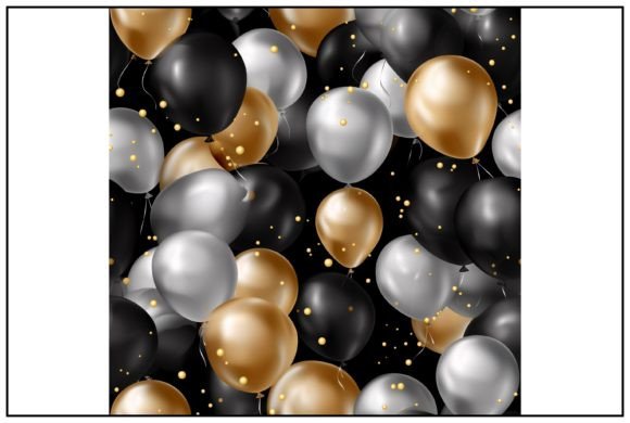 Download Golden Luxury Balloons Seamless Pattern - Luxury balloons Collection