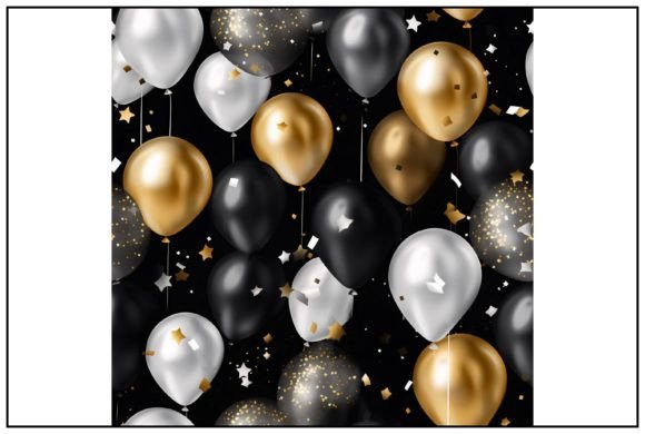 Download Golden Luxury Balloons Seamless Pattern - Luxury balloons Collection