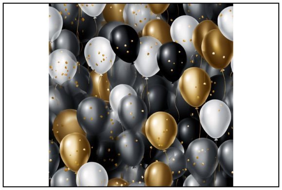 Download Golden Luxury Balloons Seamless Pattern - Luxury balloons Collection