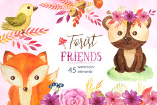 Download Watercolor Forest Animals Set - Forest animal Collection