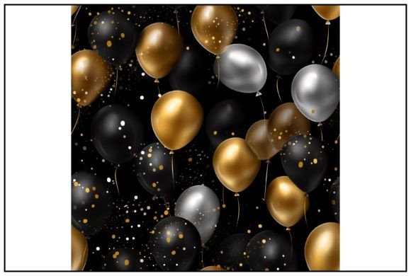 Download Golden Luxury Balloons Seamless Pattern - Luxury balloons Collection