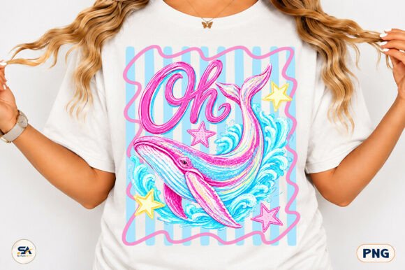 Download Oh Whale Summer Coquette PNG Stripes Tee - Trip Collection