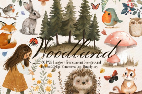 Download Watercolor Woodland Forest Animal PNG - Premium Resources