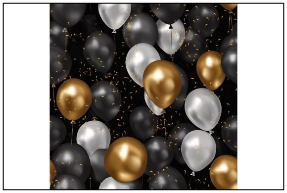 Download Golden Luxury Balloons Seamless Pattern - Luxury balloons Collection