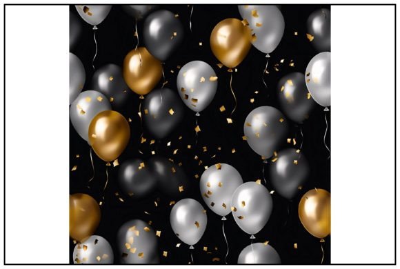 Download Golden Luxury Balloons Seamless Pattern - Luxury balloons Collection