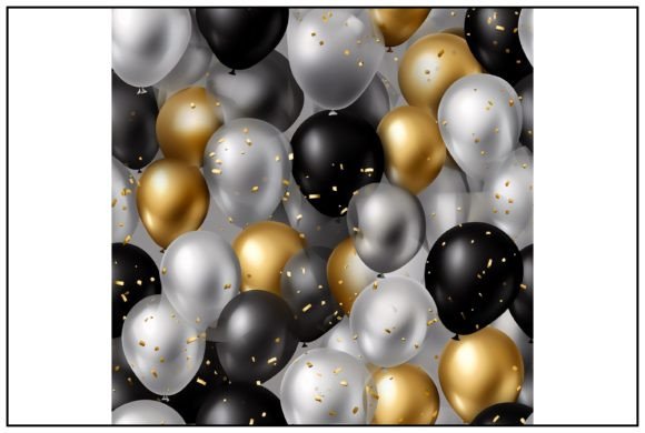 Download Golden Luxury Balloons Seamless Pattern - Luxury balloons Collection