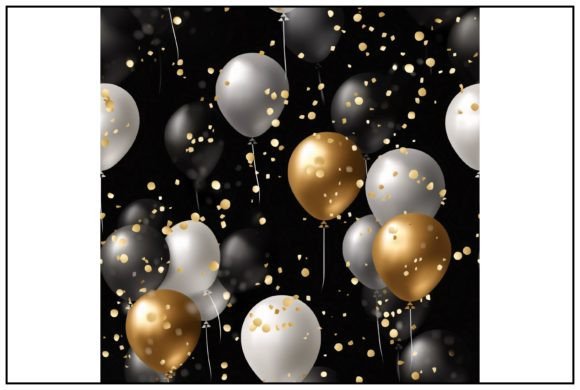 Download Golden Luxury Balloons Seamless Pattern - Luxury balloons Collection